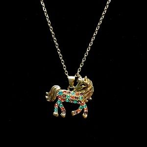 Sparkle Rhinestone Unicorn Necklace